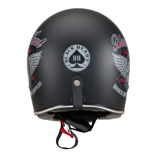 W-TEC Black Heart Retron Motorradhelm mit Dalhart Schutzbrille - Angerwheel Black
