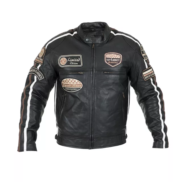 W-TEC Sheawen Herren-Leder-Motorradjacke