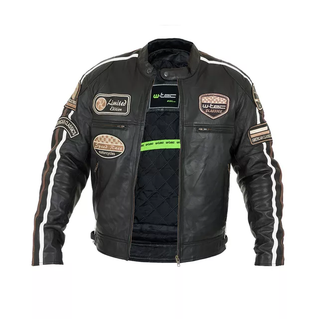 W-TEC Sheawen Herren-Leder-Motorradjacke