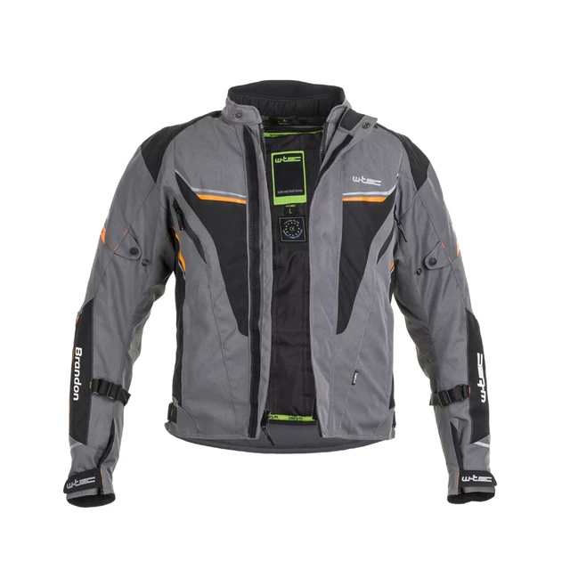 W-TEC Brandon Herren Motorradjacke - schwarz-fluo gelb