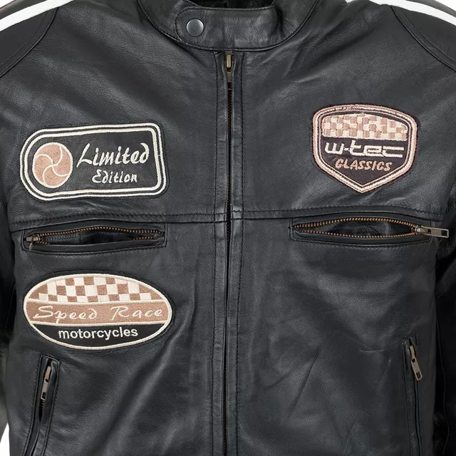 W-TEC Sheawen Herren-Leder-Motorradjacke