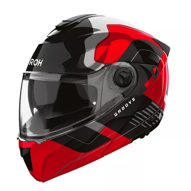 Kipphelm AIROH SPECKTRE Groove P/J rot glänzend