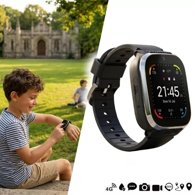 Smart Watch für Kinder inSPORTline Amiaro - schwarz