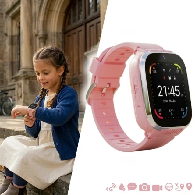 Smart Watch für Kinder inSPORTline Amiaro - rosa