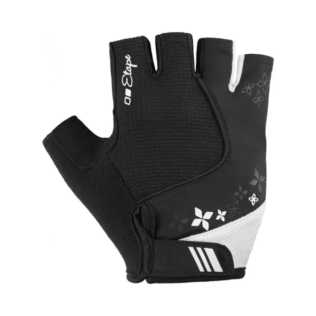 Damen-Fahrradhandschuhe Etape Ambra - schwarz/ rosa - schwarz/weiss
