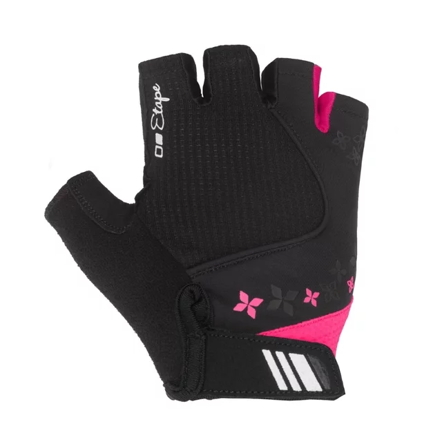 Damen-Fahrradhandschuhe Etape Ambra - schwarz/ rosa - schwarz/ rosa