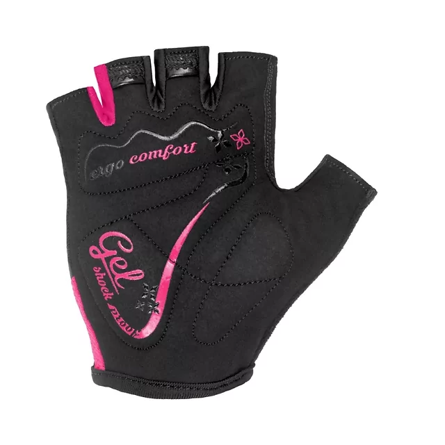 Damen-Fahrradhandschuhe Etape Ambra - schwarz/ rosa
