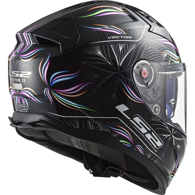 Motorradhelm LS2 FF811 Vector II Tropical Schwarz Weiß