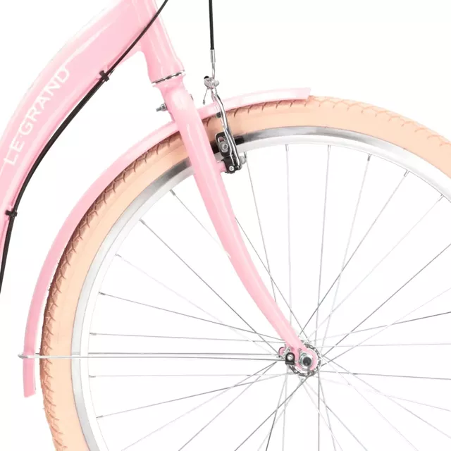 Damen-Stadtfahrrad Le Grand Lille 2 28" Gen 001 - růžová / šedá / lesk