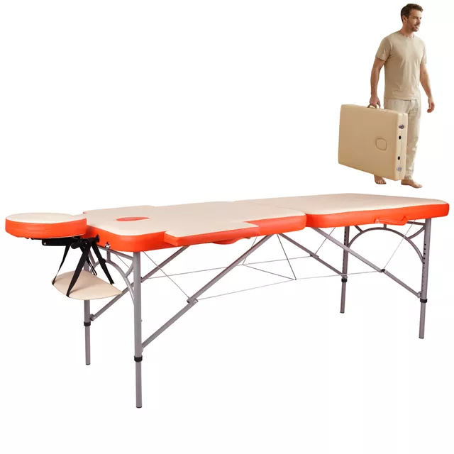 inSPORTline Tamati Massagetisch 2-teilig aus Aluminium - orange - orange