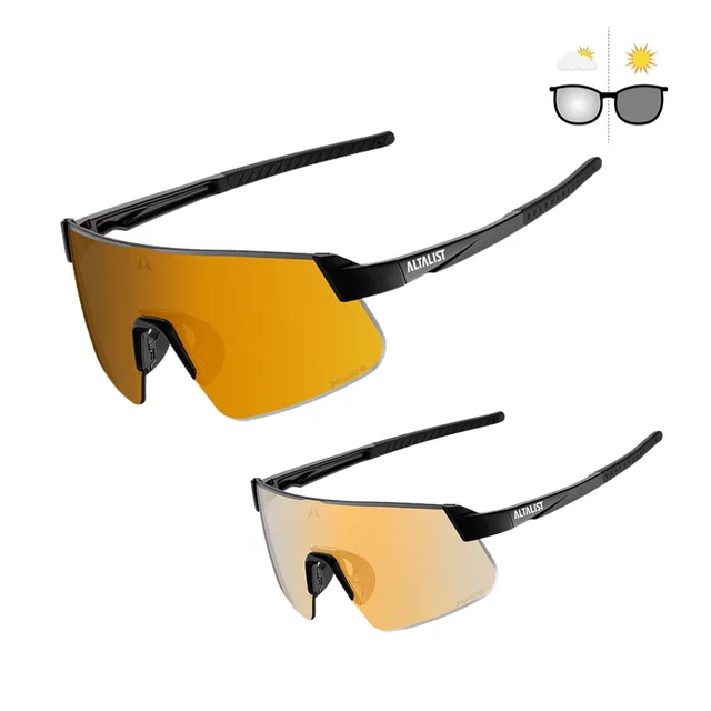 Photochromatische Sonnenbrille Altalist Hayate R2 Photochromatisch - černá se zlatými skly