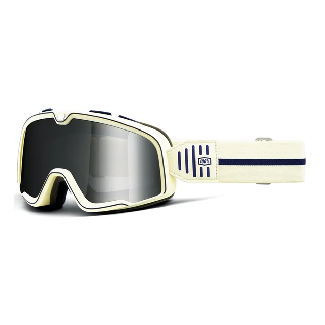 Motocrossbrille 100% Barstow Armo, silbernes Plexiglas