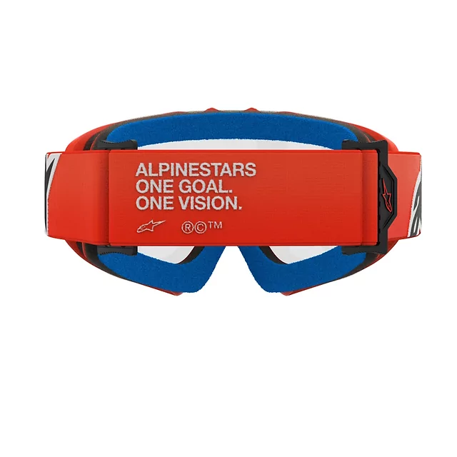Alpinestars Vision Youth Kinder Motocrossbrille - Corp oranžová, čiré plexi