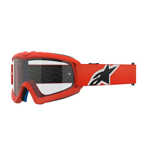 Alpinestars Vision Youth Kinder Motocrossbrille - Corp oranžová, čiré plexi - Corp oranžová, čiré plexi