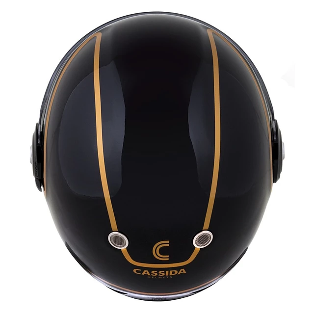Cassida Fiber Jawa Sport Motorradhelm Schwarz/Silber/Gold - XS (53-54)