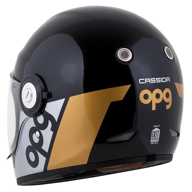 Cassida Fiber OPG Motorradhelm Schwarz/Gold/Silber - L(59-60)