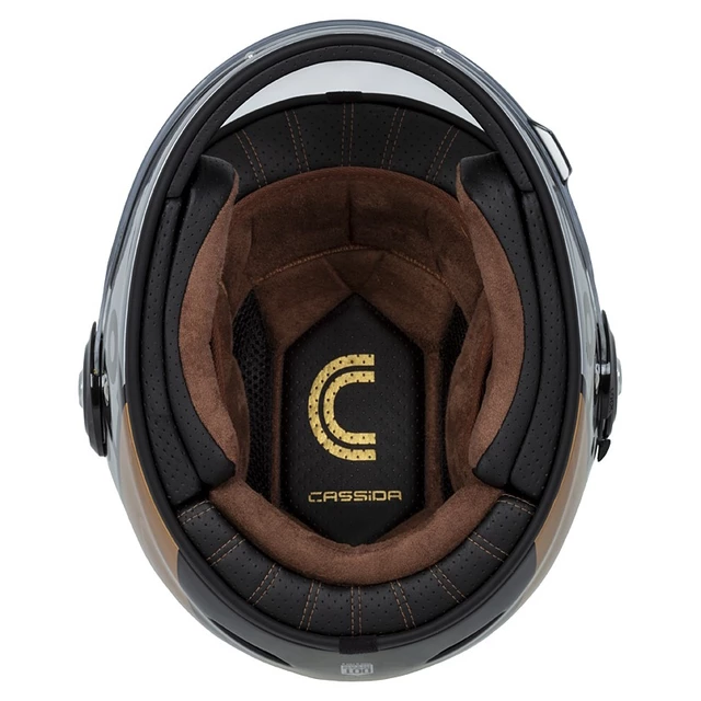 Cassida Fiber OPG Motorradhelm Schwarz/Gold/Silber - L(59-60)