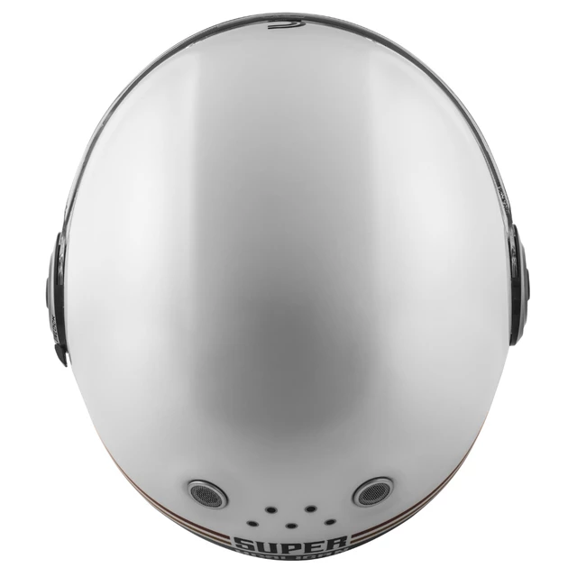 Cassida Fiber Super Hooligan Carat Motorradhelm Weiß Perle/Schwarz/Rot/Gold - L(59-60)