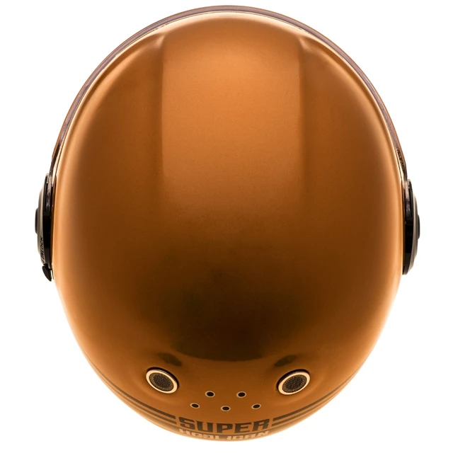 Cassida Fiber Super Hooligan Motorradhelm Schwarz/Metallic Kupfer/Grau - L(59-60)