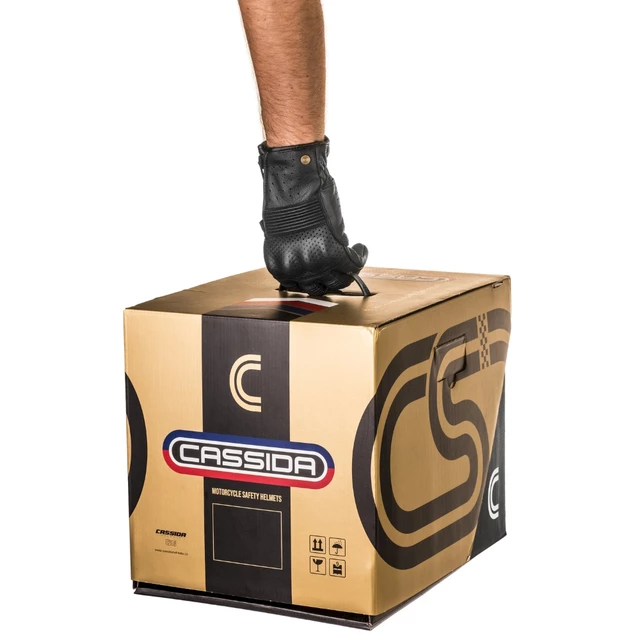 Cassida Fiber Super Hooligan Motorradhelm Schwarz/Metallic Kupfer/Grau - L(59-60)