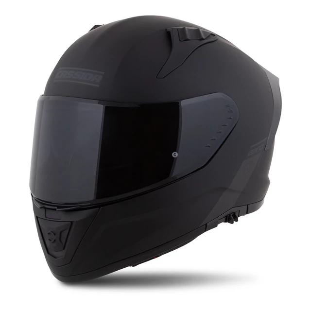 Motorradhelm Cassida Aero Solid schwarz matt/grau