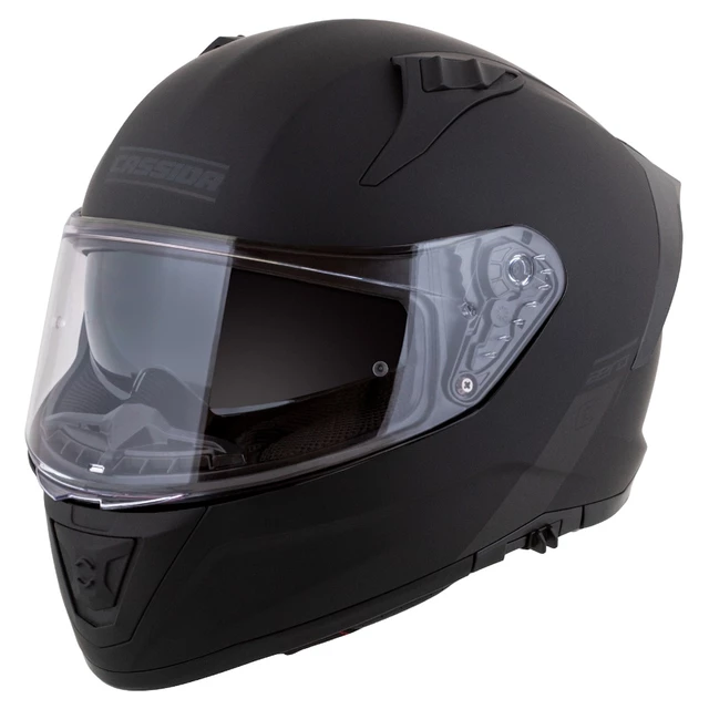 Motorradhelm Cassida Aero Solid schwarz matt/grau