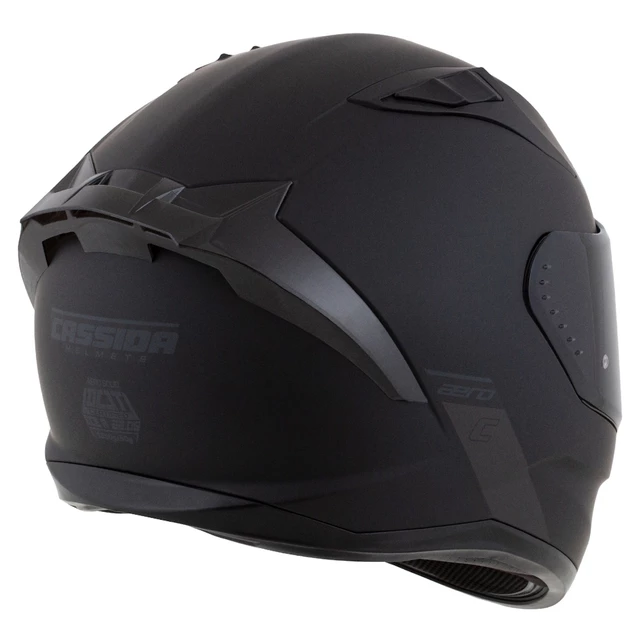 Motorradhelm Cassida Aero Solid schwarz matt/grau
