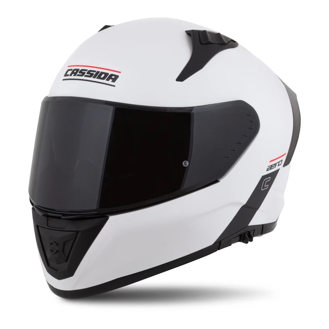 Motorradhelm Cassida Aero Solid weiß/schwarz