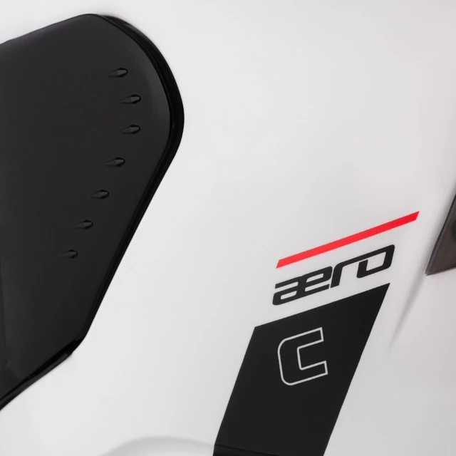 Motorradhelm Cassida Aero Solid weiß/schwarz