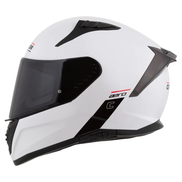 Motorradhelm Cassida Aero Solid weiß/schwarz
