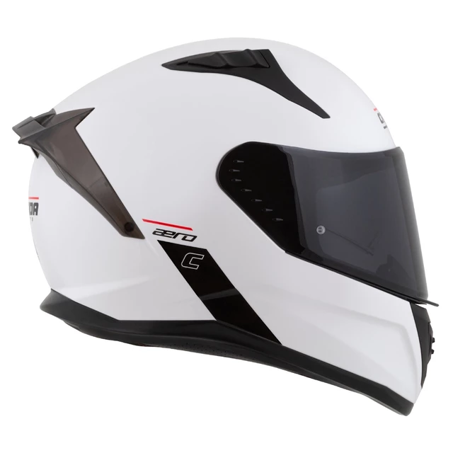 Motorradhelm Cassida Aero Solid weiß/schwarz