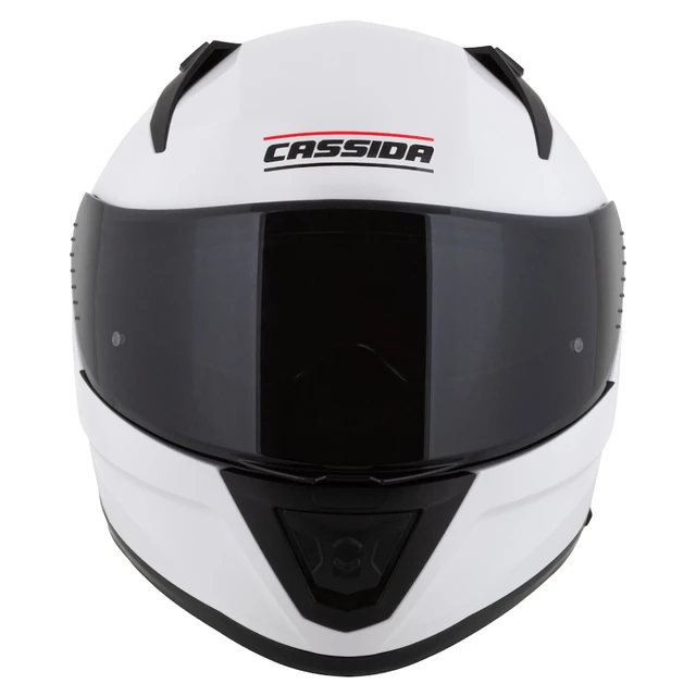 Motorradhelm Cassida Aero Solid weiß/schwarz