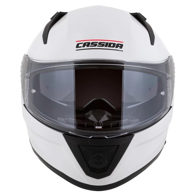 Motorradhelm Cassida Aero Solid weiß/schwarz
