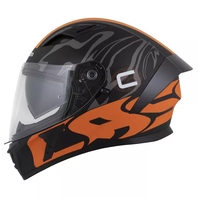 Cassida Orbit Multivers Motorradhelm schwarz matt/orange/grau/weiß