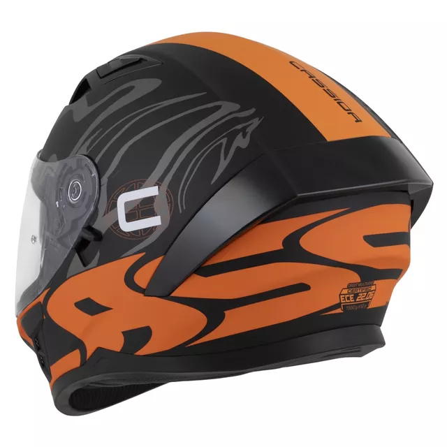 Cassida Orbit Multivers Motorradhelm schwarz matt/orange/grau/weiß