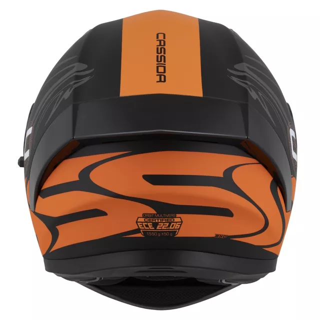 Cassida Orbit Multivers Motorradhelm schwarz matt/orange/grau/weiß