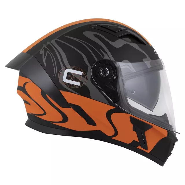 Cassida Orbit Multivers Motorradhelm schwarz matt/orange/grau/weiß