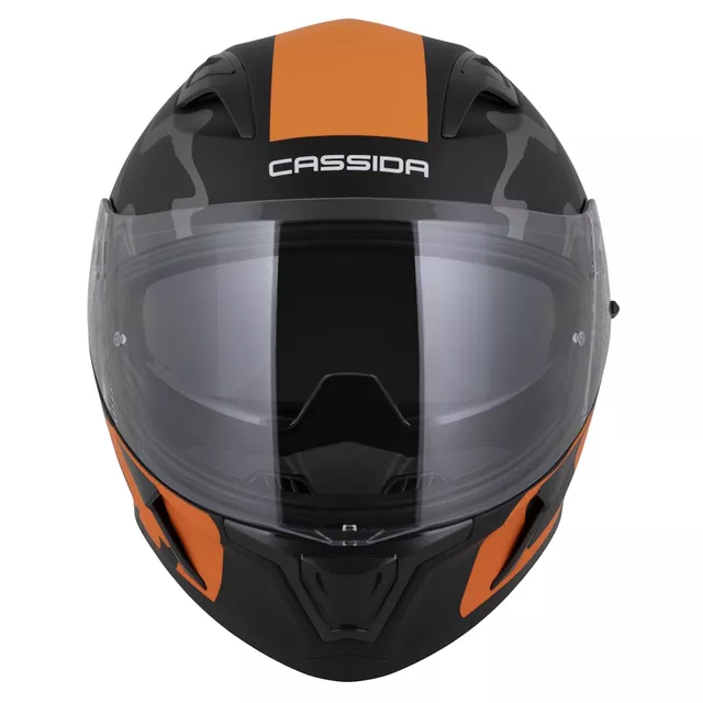 Cassida Orbit Multivers Motorradhelm schwarz matt/orange/grau/weiß