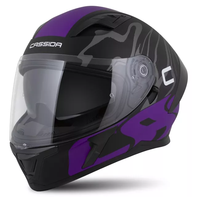 Cassida Orbit Multivers Motorradhelm schwarz matt/violett/grau/weiß