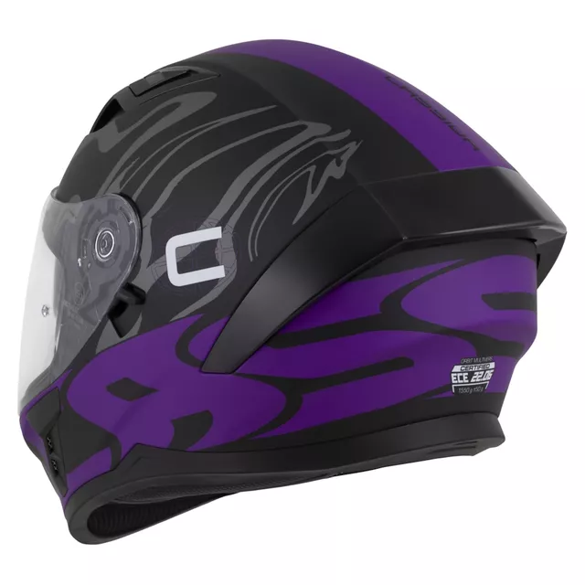 Cassida Orbit Multivers Motorradhelm schwarz matt/violett/grau/weiß