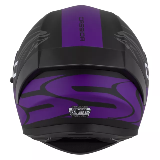 Cassida Orbit Multivers Motorradhelm schwarz matt/violett/grau/weiß