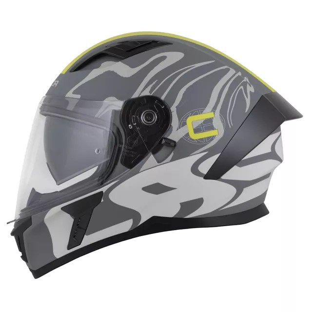 Cassida Orbit Multivers Motorradhelm grau matt/hellgrau/gelb fluo/schwarz