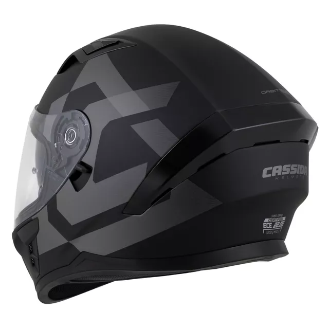 Motorradhelm Cassida Orbit Grind schwarz matt/grau
