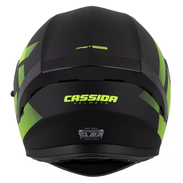 Motorradhelm Cassida Orbit Grind schwarz matt/gelb fluo