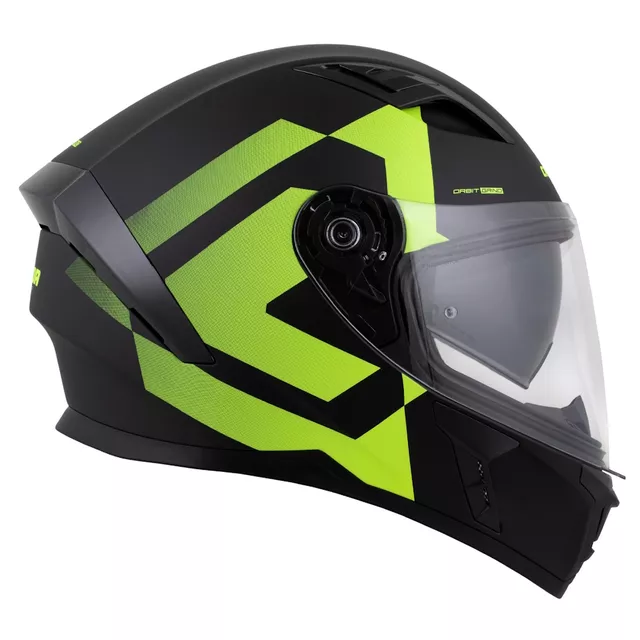 Motorradhelm Cassida Orbit Grind schwarz matt/gelb fluo