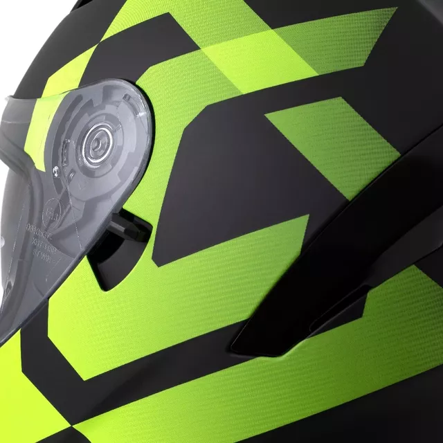 Motorradhelm Cassida Orbit Grind schwarz matt/gelb fluo