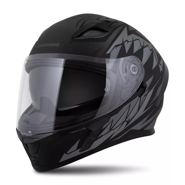 Cassida Orbit StriX Motorradhelm schwarz matt/grau