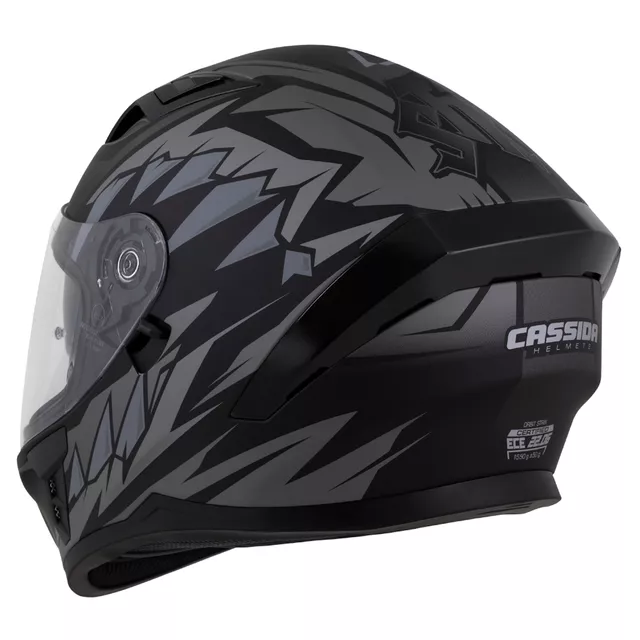 Cassida Orbit StriX Motorradhelm schwarz matt/grau