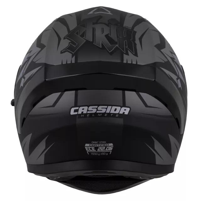 Cassida Orbit StriX Motorradhelm schwarz matt/grau