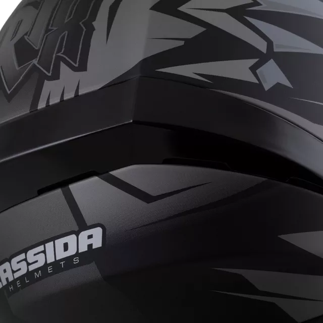 Cassida Orbit StriX Motorradhelm schwarz matt/grau